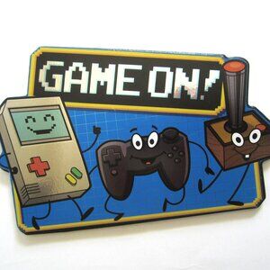 Game On Video Game Boy Remote Control Home Decorations Sign